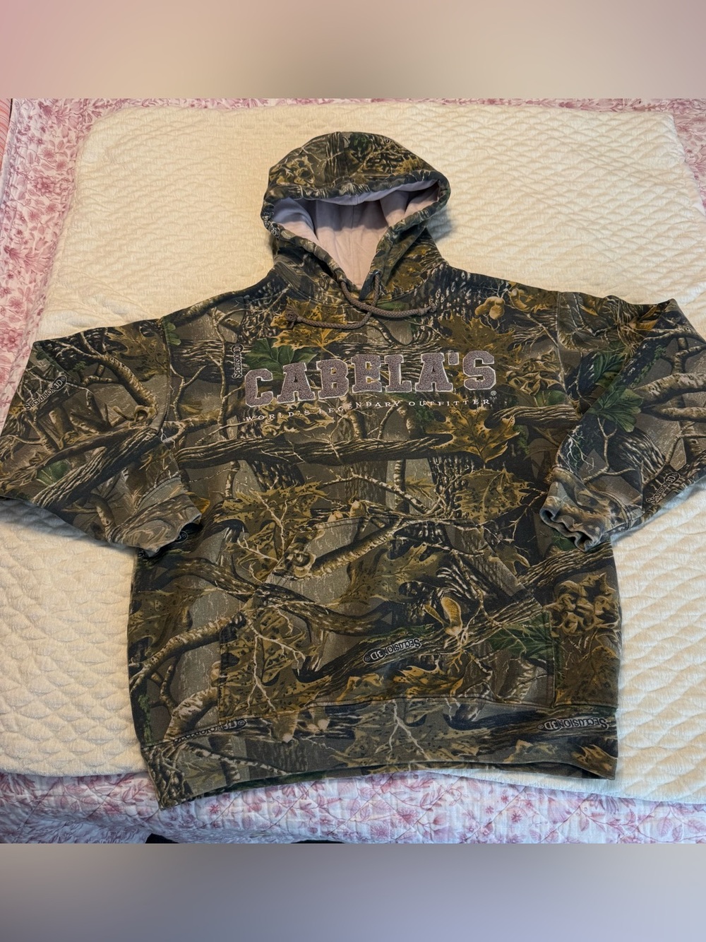 Cabela’s Camo Hoodie Sweatshirt Size Small Regular See Measurements